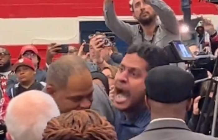 Altercation happens before Biden arrives