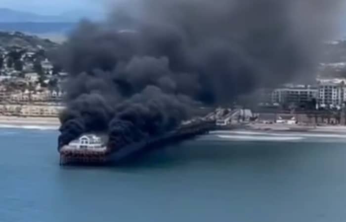 San Diego Oceanside Pier is ON FIRE