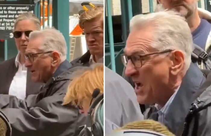 Robert De Niro vs protesters