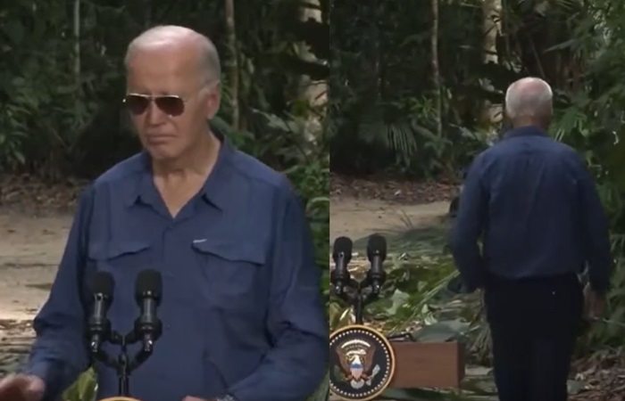 Joe Biden wanders into the Amazon rainforest. I wonder if he’ll ever come back!