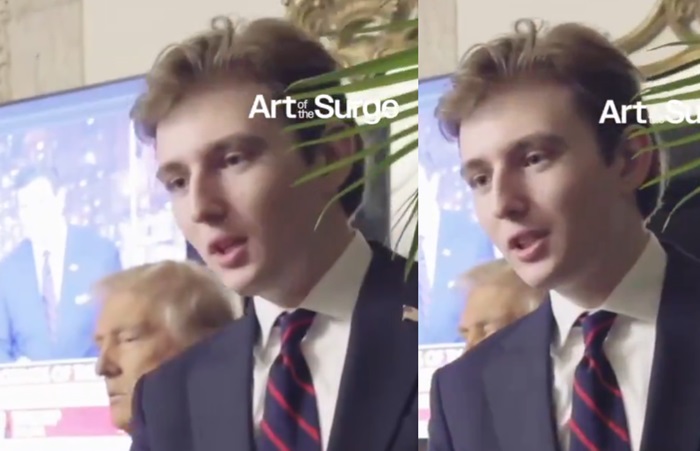 Barron Trump’s real voice on video