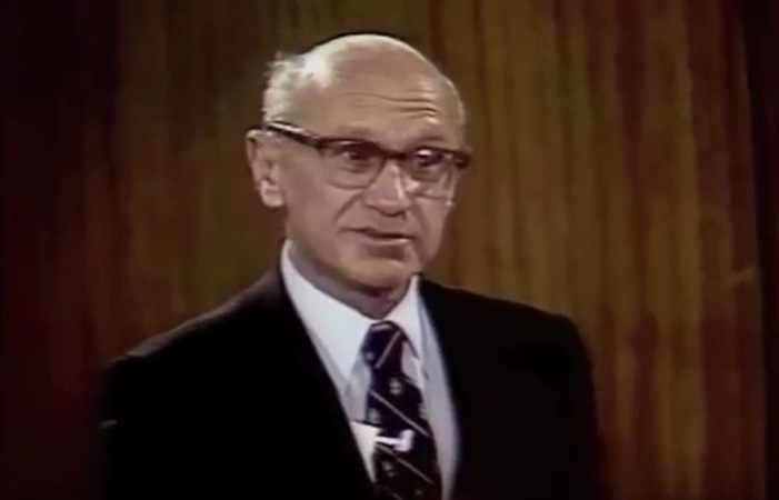 Economist Milton Friedman explains why redistribution of wealth is harmful