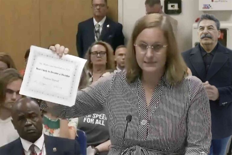 Florida Mom confronts school board after son nominated for ‘DICTATOR’ award