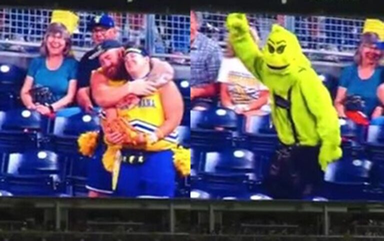 The Savannah Bananas troll Phillies Karen with the GRINCH